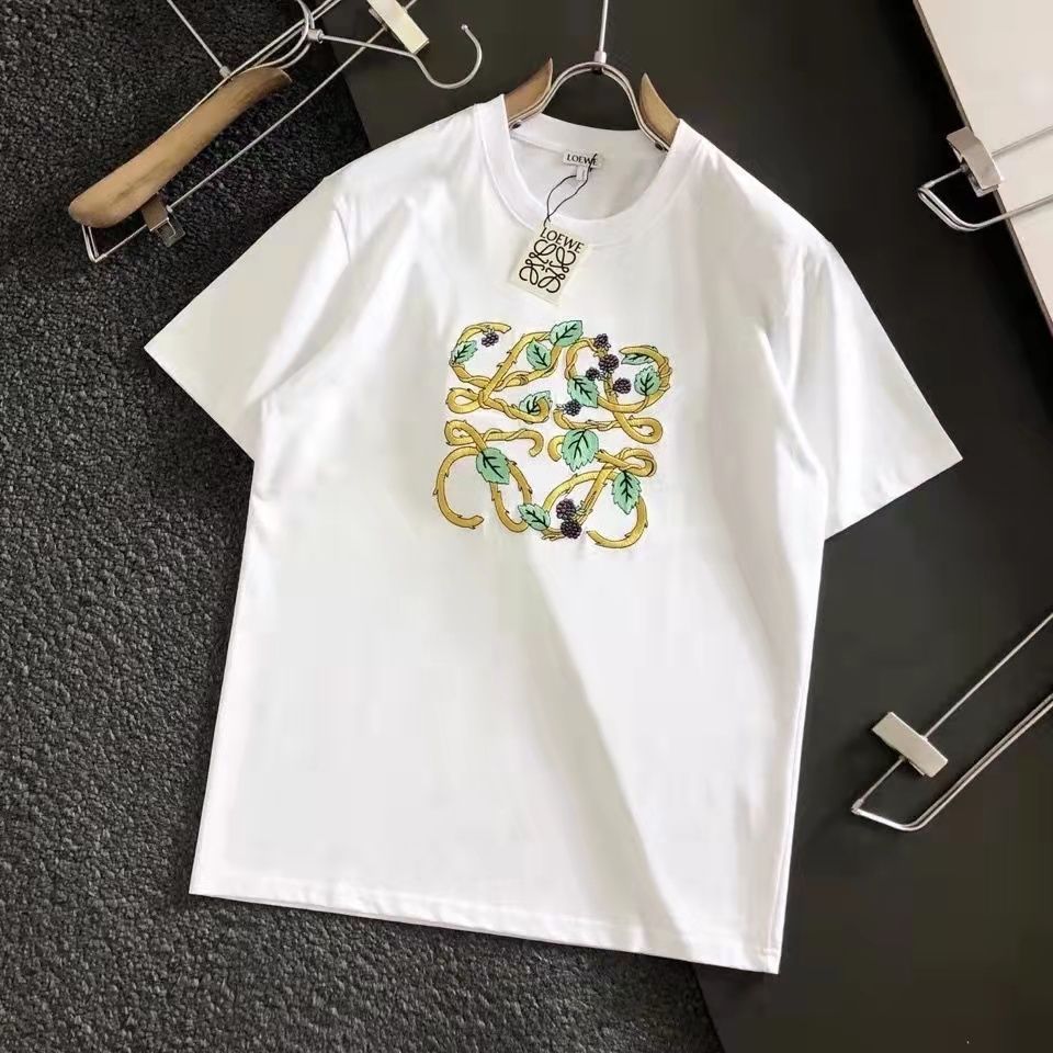 【初夏新作】ロエベ ソーンフルーツ メンズ＆レディース プリント半袖Tシャツ