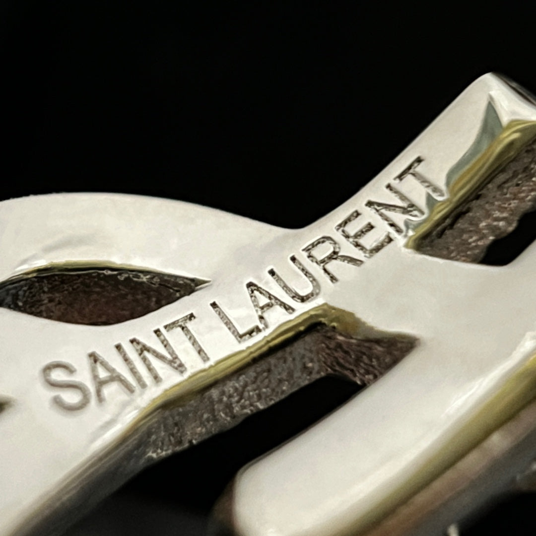 【ギフトに】SAINT LAURENTラインストーンアルファベットリング